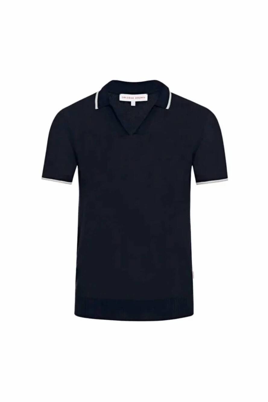 NEW ORLEBAR BROWN men's mallory iwc polo in navy